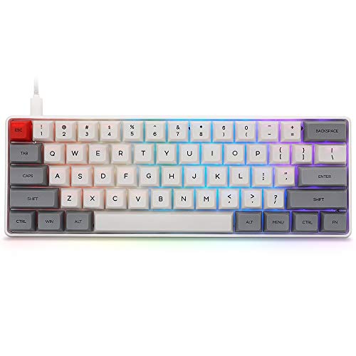 Amazon | YUNZII SK61 グレー ホットスワップ 可愛い メカニカル